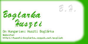 boglarka huszti business card